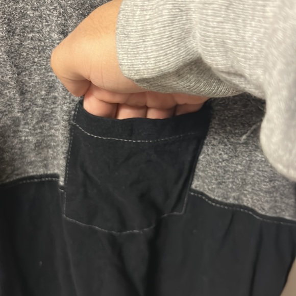 StraightFaded Size Small Black/Grey T- Shirt With Front Pocket and Hoodie $20 - Picture 5 of 8